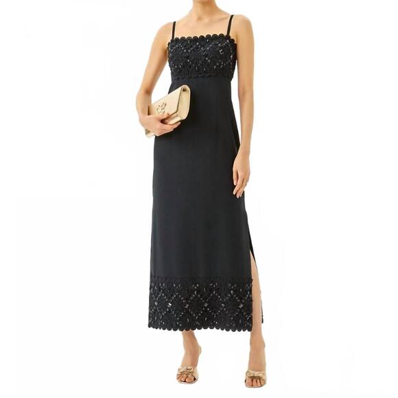 NEW LILLY PULITZER vena maxi dress in noir - Picture 4 of 6